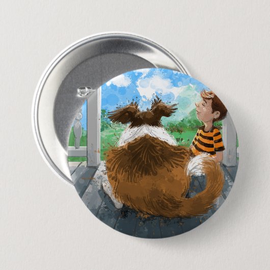 Sheldon en David ontspannen Ronde Button 7,6 Cm (Voorkant /achterkant)