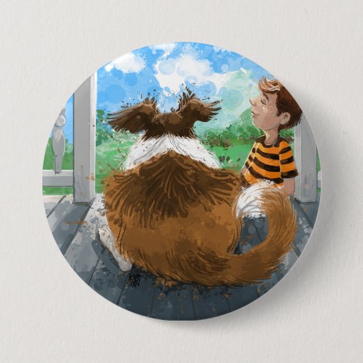 Sheldon en David ontspannen Ronde Button 7,6 Cm (Voorkant)