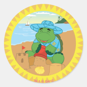 Sheldon on the Beach Ronde Sticker