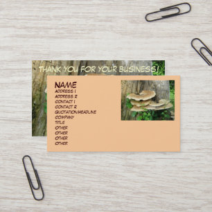 Shelf Fungus sur le Carte de visite Stump