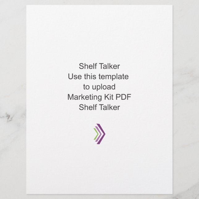 Shelf Talker Marketing Kit Sjabloon (Voorkant)