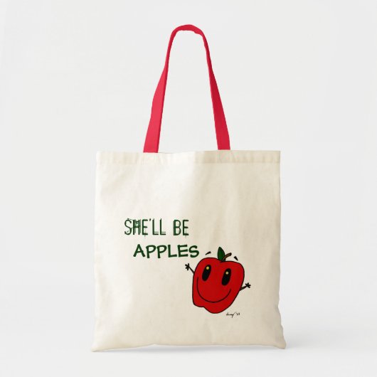 SHE'LL BE APPLES Boodschappentas Tote Bag (Voorkant)
