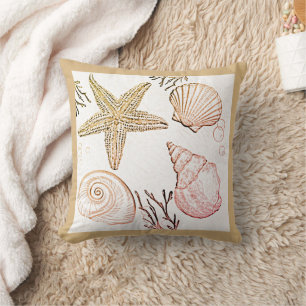 Shell Beach Beige Neutral Seashells Sierkussen