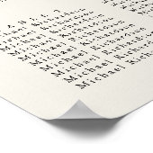 Shell Beach Ocean Bruiloft 12 Tafel Zitkaarten Poster (Hoek)