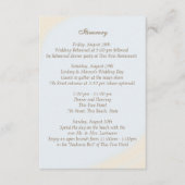 Shell Beach Zee Shore Bruiloft Intrinair Informatiekaartje (Voorkant)