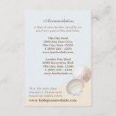 Shell Beach Zee Shore Bruiloft Intrinair Informatiekaartje (Achterkant)