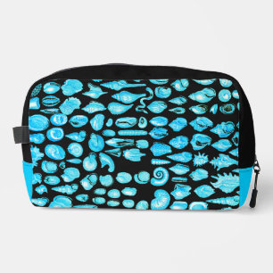 Shell- Black Splash- Aqua Blue Toilettas Toilettasje