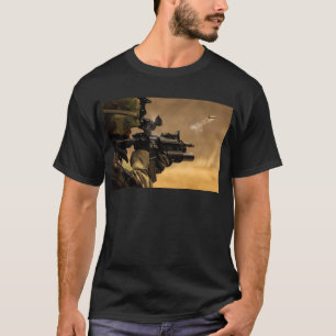 Shell Casing Fired van een M-4 rifle T-shirt