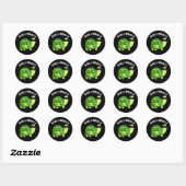 Shell-celebrity Funny Celebrity Tortoise Pun Dark  Ronde Sticker (Vel)