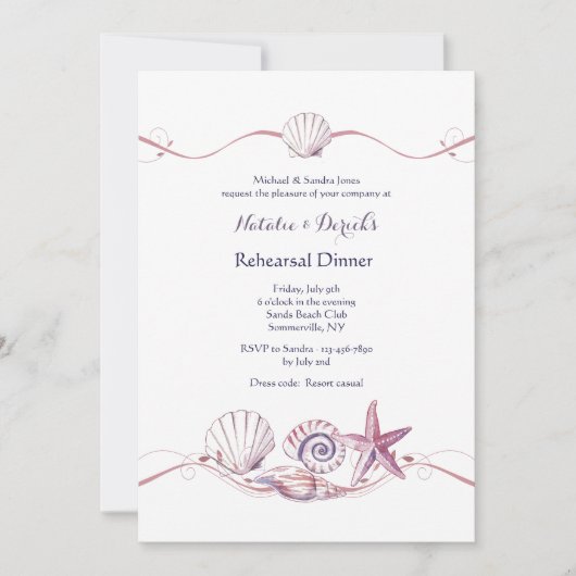 Shell Collectie Invitation Kaart (Voorkant)