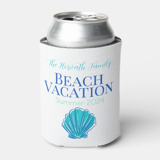 Shell Custom Beach Cruise Reunion Vakantie Blikjeskoeler (Blikje Voorkant)