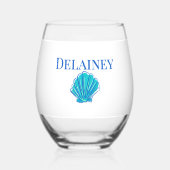 Shell Custom Beach Cruise Reunion Vakantie Wijnglas Zonder Voet (Voorkant)