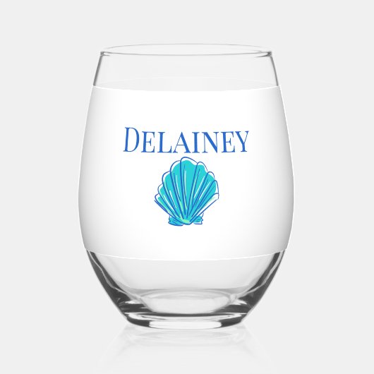 Shell Custom Beach Cruise Reunion Vakantie Wijnglas Zonder Voet (Voorkant)