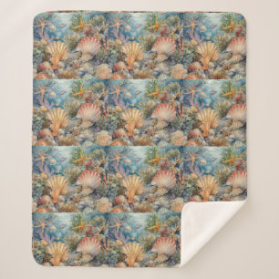 Shell Design Sherpa Blanket Deken