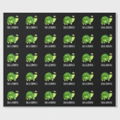 Shell-ebrate Funny Tortoise Animal Pun Dark BG Cadeaupapier (Vlak)