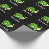 Shell-ebrate Funny Tortoise Animal Pun Dark BG Cadeaupapier (Hoek)