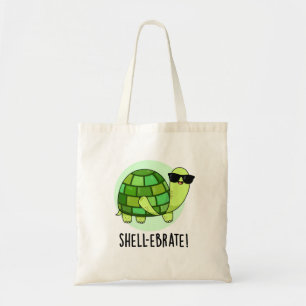 Shell-ebrate Grappige Tortoise Dierlijke Pun Tote Bag