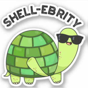 Shell-ebrity Funny Celebrity Tortoise Pun Sticker