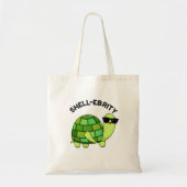 Shell-ebrity Funny Celebrity Tortoise Pun Tote Bag (Voorkant)