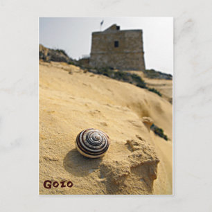 Shell en Tower, Gozo, Malta Briefkaart