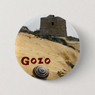 Shell en Tower, Gozo, Malta Ronde Button 5,7 Cm