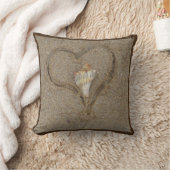 Shell in Heart sur la plage coussin de mariage per (Couverture)