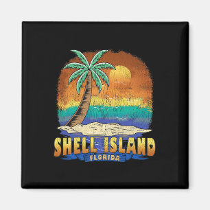 Shell Island Florida Vintage in nood souvenir Magneet