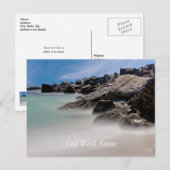 Shell Island Rotsen En Golven Beterschap Ansichtka Briefkaart (Voorkant / Achterkant)