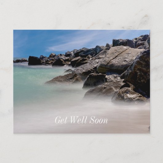 Shell Island Rotsen En Golven Beterschap Ansichtka Briefkaart (Voorkant)