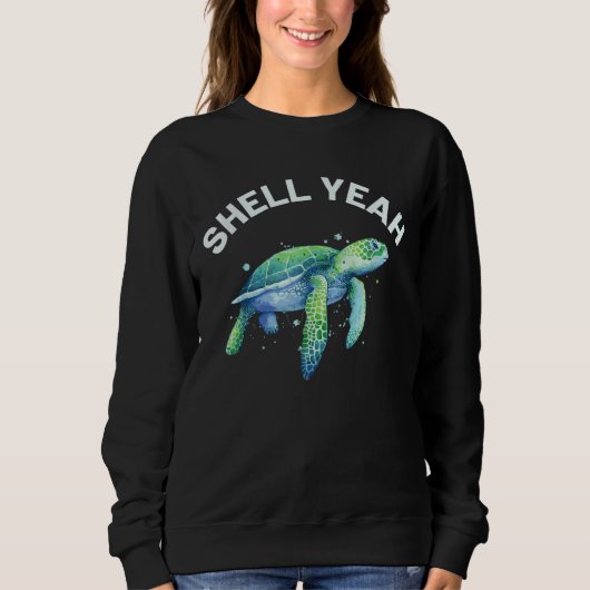 Shell Ja - Cute Tortoise & Zee Turtle Lover Trui (Voorkant)