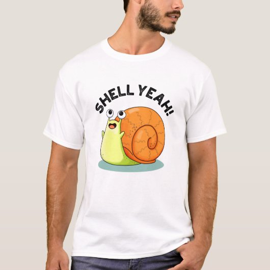 Shell Ja Grappige slak Pun T-shirt (Voorkant)