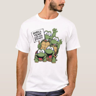 Shell ja, langzaam en stabiel t-shirt