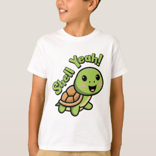 Shell ja! Schattigee Turtle Pun Cartoon is perfect T-shirt