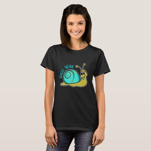 Shell Ja Snail Pun Snail Farming Helicicultuur T-shirt (Voorkant volledig)