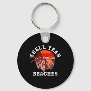 Shell Ja strandt Funny Hermit Crab Shell Collect Sleutelhanger