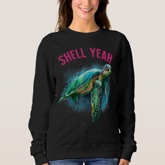 Shell Ja Vacation Beach Zee Turtle Trui (Voorkant)