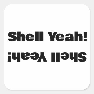 Shell Ja. Vierkante Sticker