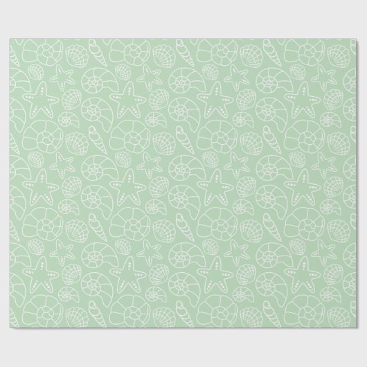 Shell Kerstmis Cadeaupapier (Vlak)