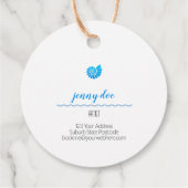 Shell Logo Beach Theme White Hang Label (Achterkant)