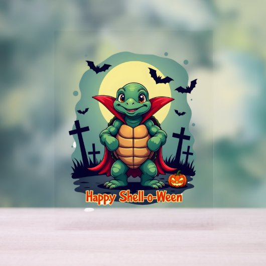 Shell-o-Ween Turtle Acryl Bord (Neutraal)