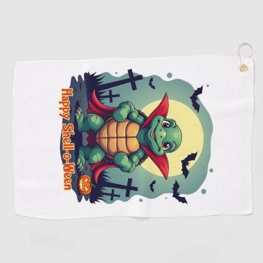 Shell-o-Ween Turtle Golfhanddoek (Horizontaal)