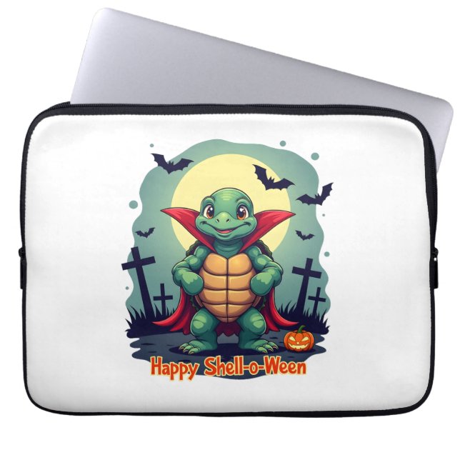 Shell-o-Ween Turtle Laptop Sleeve (Voorkant)
