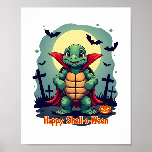 Shell-o-Ween Turtle Poster (Voorkant)