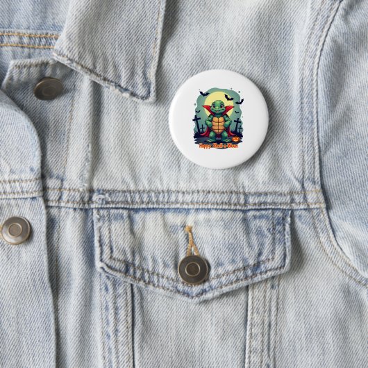 Shell-o-Ween Turtle Ronde Button 5,7 Cm (In situ)