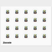 Shell-o-Ween Turtle Ronde Sticker (Vel)