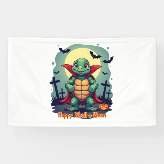 Shell-o-Ween Turtle Spandoek (Horizontaal)