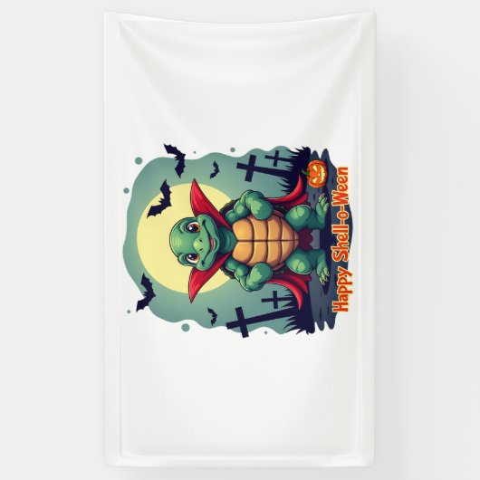 Shell-o-Ween Turtle Spandoek (Verticaal)