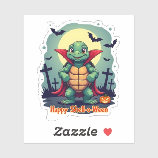 Shell-o-Ween Turtle Sticker (Vel)