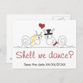Shell, on danse ? - Enregistrer la date carte post (Devant / Derrière)