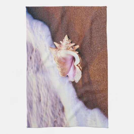Shell op de strand theedoek (Verticaal)